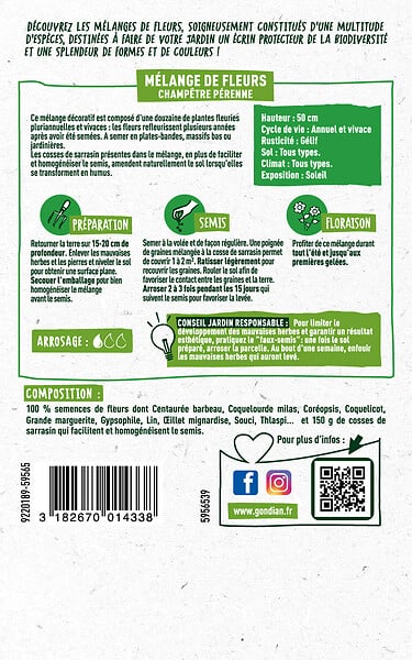 GONDIAN - Mélange de fleurs vivaces Pérennes - 30m² - large