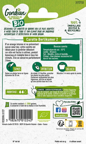 GONDIAN - Carotte Berlikumer 2 Bio Gondian - large