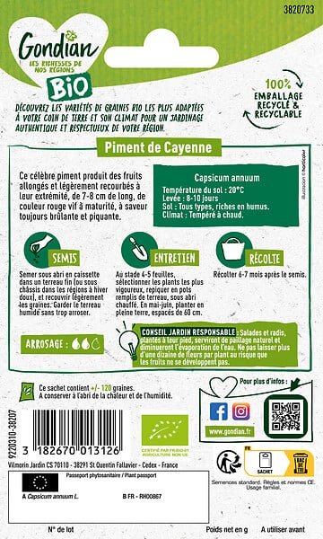 GONDIAN - Piment de Cayenne Bio Gondian - large