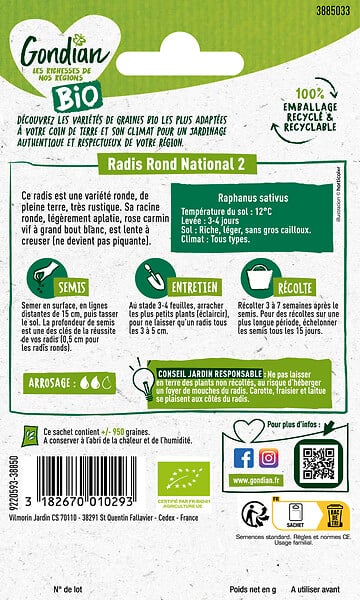 GONDIAN - Radis National 2 Bio Gondian - large