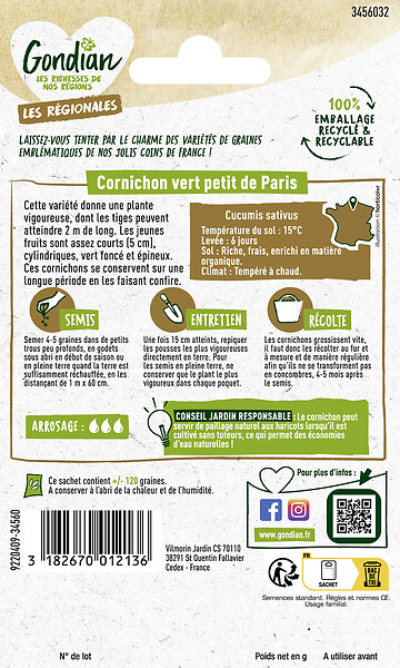 GONDIAN - Cornichon Vert Petit de Paris Gondian - large