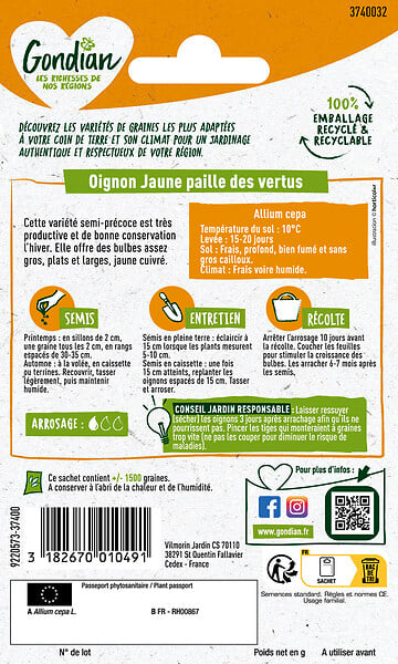 GONDIAN - Oignon Paille des Vertus Gondian - large