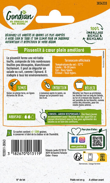 GONDIAN - Graines de pissenlit - À Cœur Plein Amélioré - Gondian - large