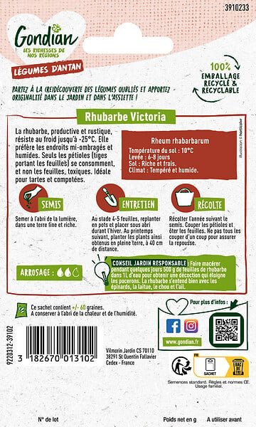 GONDIAN - Rhubarbe Victoria Gondian - large
