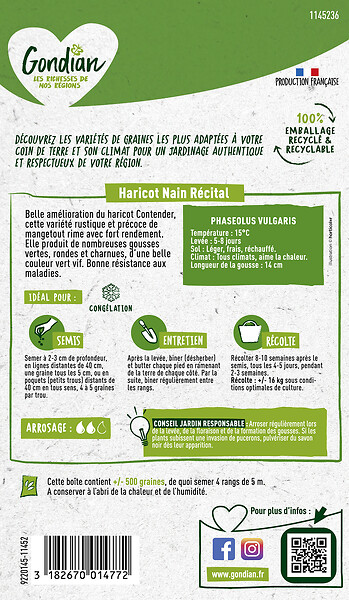 GONDIAN - Haricot Récital Gondian - large