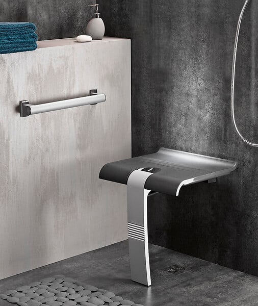 GODONNIER - Siège de douche aluminium Design15 Gris Charge 150 kg - large
