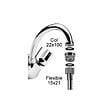 Adaptateur robinet BRICOPERL F22x100 à M15x21 laiton chromé - vignette