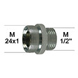 ECOPERL - Adaptateur robinet M24x100 à M15x21 laiton chromé - vignette