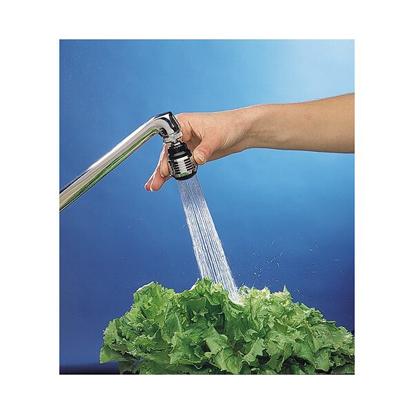 ECOPERL - Aérateur 2 jets sur rotule 6 litres-min Chrome F22x100+M24 - large