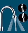 ECOPERL - Aérateur 2 jets luxe Duoclic sur rotule F22x100-M24 - Chrome  - 5L - vignette