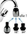 Kit brise-jet à raccord rapide 6L/min - Noir - vignette