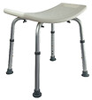 GODONNIER - Tabouret de douche avec poignées - Aluminium - Blanc - 135kg - vignette