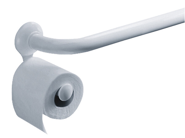 GODONNIER - Dérouleur papier WC aluminium blanc - Sans perçage - large