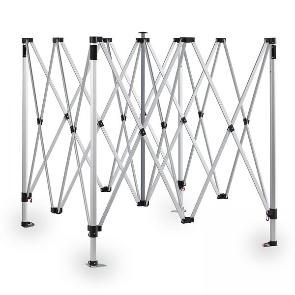 OVIALA - Tonnelle pliante en alu 4x4m blanc - PRO 40 - large