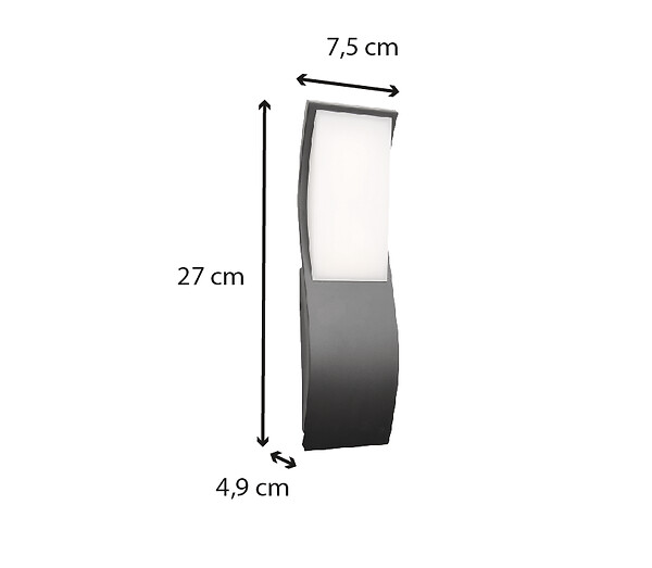 VOLTMAN - Applique murale extérieure IP65 (700lm 3000K) - Gris - Voltman - large