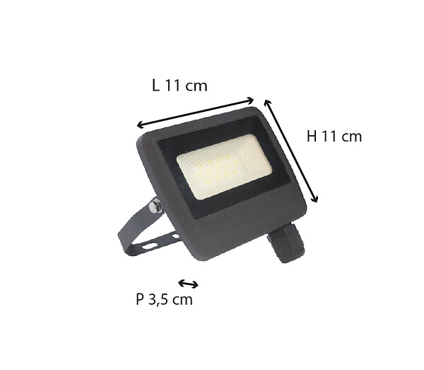DIO - Projecteur étanche IP65 (10W - 800lm) - Noir - Dio - large