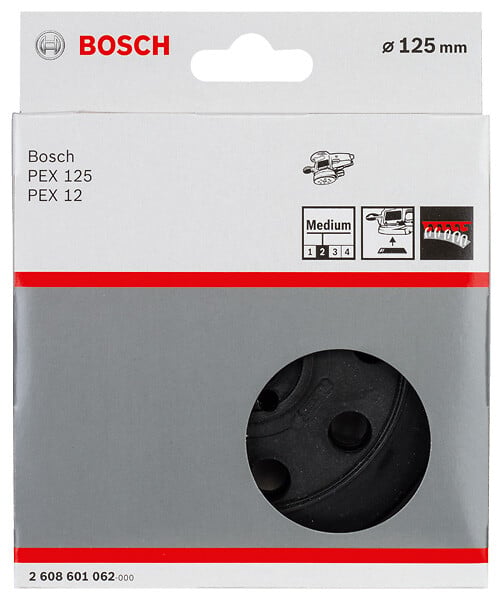 BOSCH - Plateau de ponçage mi-dur 125mm - 8 trous - PEX Bosch - large