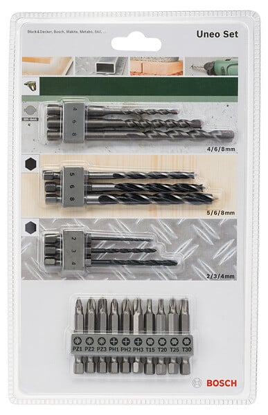 BOSCH - Kit d'accessoires SET UNEO - 19 pièces - large