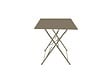 CHALET & JARDIN - Table de jardin pliante carrée BISTROT - Taupe - vignette