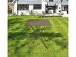 CHALET & JARDIN - Table de jardin pliante carrée BISTROT - Taupe - vignette