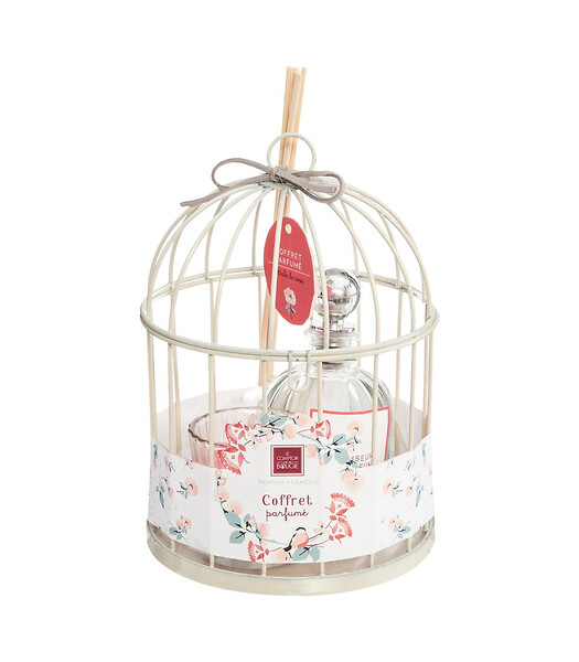 ATMOSPHERA - Coffret Senteur Poésie Zen Cage en métal , Diffuseur de parfum et Bougie parfumée - large