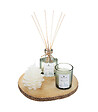 ATMOSPHERA - Coffret Senteur sur plateau Diffuseur de parfum avec bâtonnets et 2 Bougies - vignette