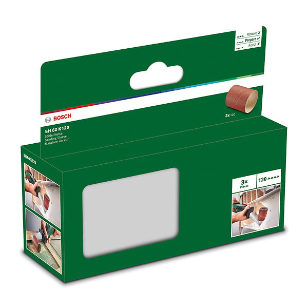 BOSCH - Abrasif manchon 60mm grain G120 - Lot de 3 pièces - large