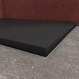 AURLANE - Receveur de douche Noir Effet Pierre 80x120 cm et Grille décor Linéaire en Inox - vignette