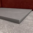 AURLANE - Receveur de douche Gris Effet Pierre 90x120 cm et Grille décor Linéaire en Inox - vignette