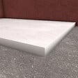 AURLANE - Receveur de douche Blanc Effet Pierre 80x100 cm et Grille décor Linéaire en Inox - vignette
