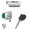 HANSGROHE - Hansgrohe Vernis Shape Rainfinity Set de douche encastré tout en 1 avec douche de tête 230 XXL + Douchette 3 jets - vignette