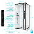 AURLANE - Cabine de douche CARRÉE - 90x90x217cm - FACTORY 2 SQUARE - vignette
