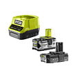 RYOBI - Pack 2 batteries Lithium+ 18 V One+ 4.0 Ah et 2.0 Ah + chargeur rapide 2.0 A RC18120-242 Ryobi - vignette