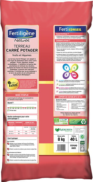 FERTILIGEN - Terreau potager carré - UAB - 40L - large