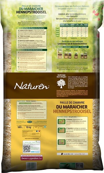 NATUREN - Paillage du maraîcher - Paille de chanvre - 100L - large