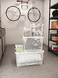 KETER - Boîte de rangement handy plus CURVER 65lÂ clips gris avec couvercle - vignette