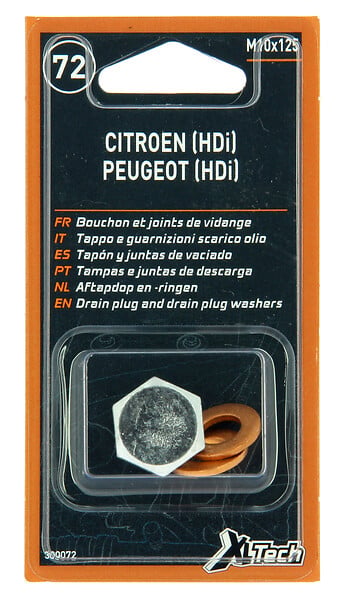 XLTECH - XLTECH 1 bouchon de vidange + 2 joints PSA Hdi M10 - large
