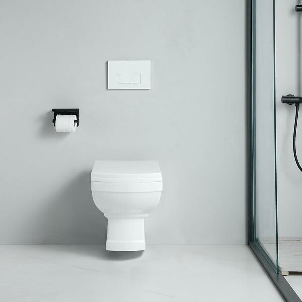 ROGIER & MOTHES - Cuvette WC suspendu rétro MECHELL en céramique - large