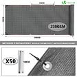 VOUNOT - Brise vue occultant en HDPE 230g/m² 1x10m avec attaches de fixation gris - vignette