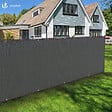 VOUNOT - Brise vue occultant en HDPE 230g/m² 1x10m avec attaches de fixation gris - vignette