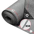 VOUNOT - Brise vue occultant en HDPE 230g/m² 1.8x10m avec attaches de fixation gris - vignette