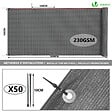 VOUNOT - Brise vue occultant en HDPE 230g/m² 1.8x10m avec attaches de fixation gris - vignette