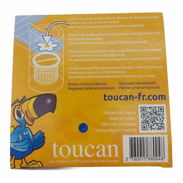 TOUCAN - absorbant résidus gras pour piscine - water lily - large