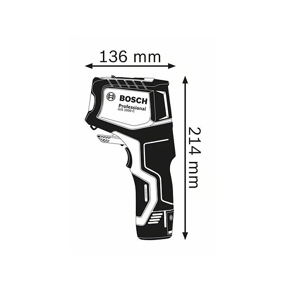 BOSCH - Détecteur thermique Bosch GIS 1000 C Professional  batterie 2Ah  chargeur 0601083301 - large