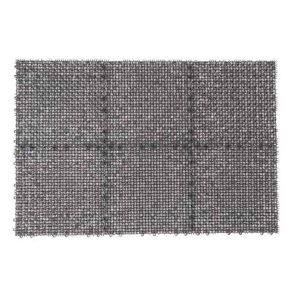 WERKAPRO - Dalle grise gazon synthétique 30 x 30 cm  lot de 6 - large