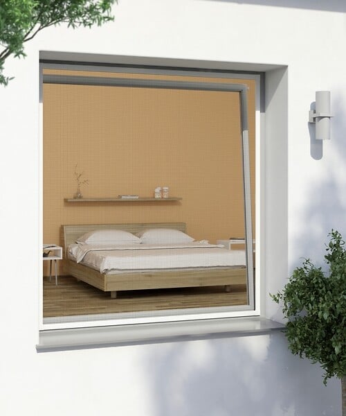 WINDHAGER - Kit cadre moustiquaire aluminium blanc 140x150 cm - large
