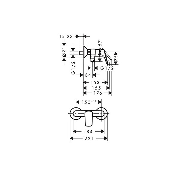 HANSGROHE - Logis - Mitigeur de douche - Salle de bains - large