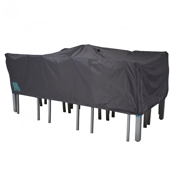 OVIALA - Housse de table de jardin rectangulaire grise 200 x 130 cm  - Cov'Up - large