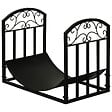 OUTSUNNY - Outsunny Range-bûches rack à  bûches style fer forgé dim. 60,5L x 36l x 46,5H cm métal noir - vignette