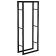 HOMCOM - Etagère porte bois de cheminée porte-bûches design contemporain charge max. 100 Kg dim. 60L x 25l x 150H cm métal noir - vignette